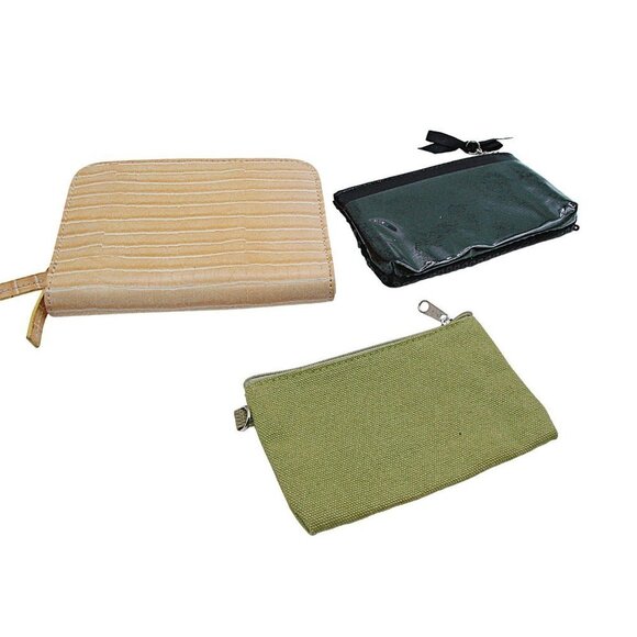 Lot of 3 Womens Multicolor Leather Card Holders Coin Purses Wallets Size Small - Picture 2 of 7